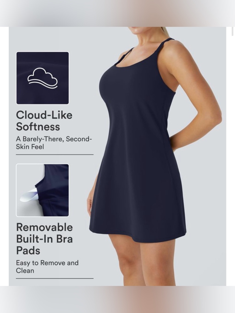 HALARA SoftlyZero Airy Crisscross Dress